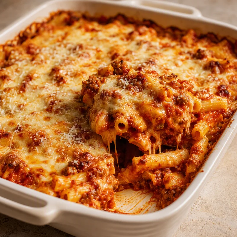 Cheesy Baked Ziti with Italian Sausage