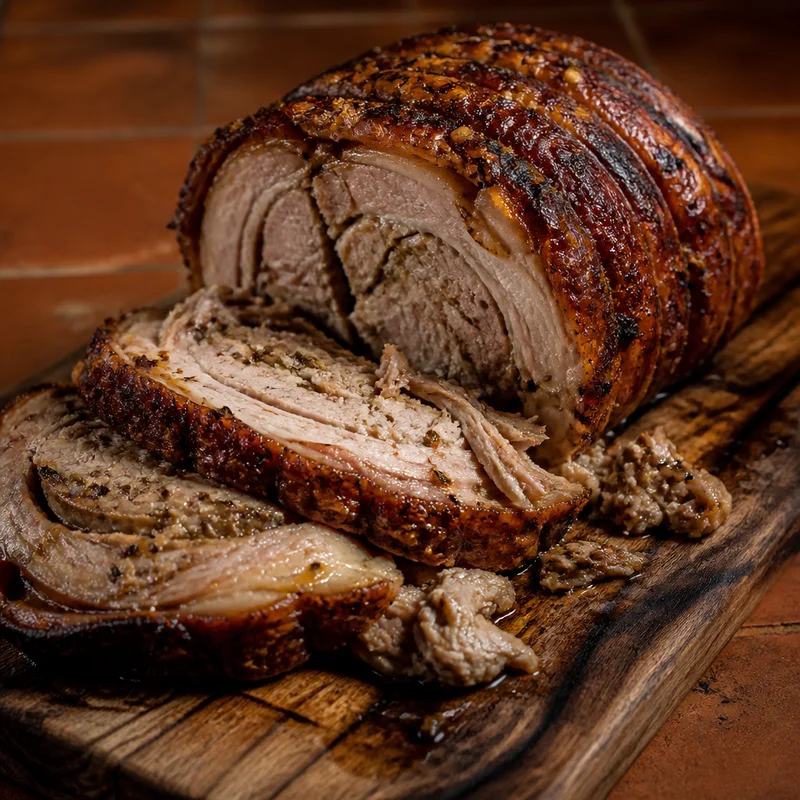 Applewood-Smoked Porchetta with Fennel and Rosemary