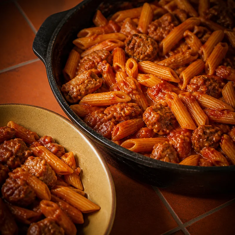 One-Pot Campfire Sausage & Penne