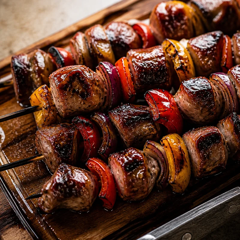 Grilled Italian Sausage and Pepper Skewers