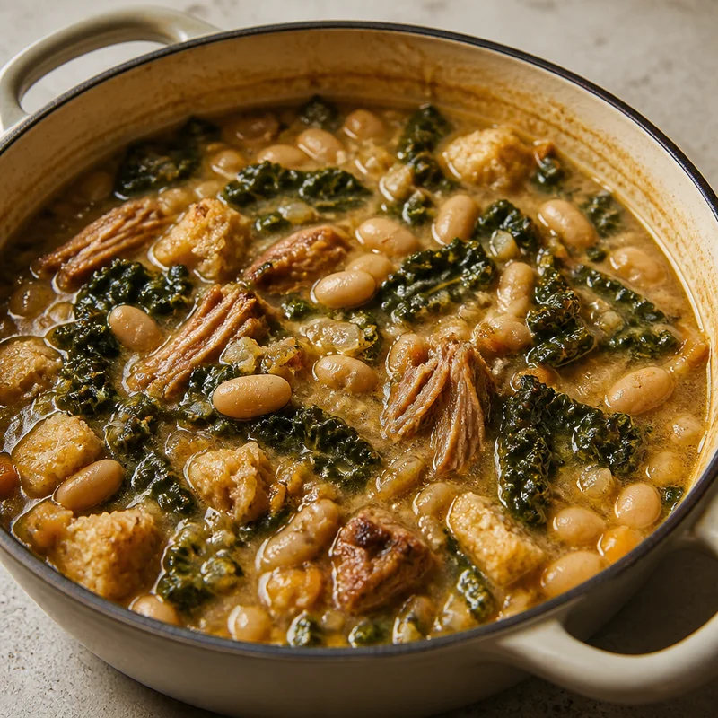 Tuscan Kale & White Bean Bread Soup