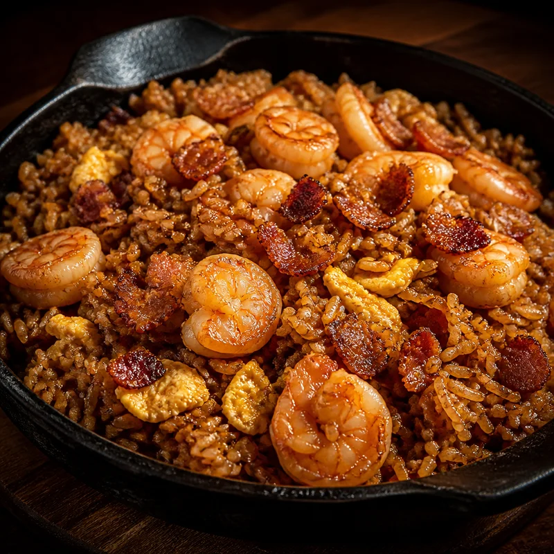 Shrimp and Bacon Fried Rice