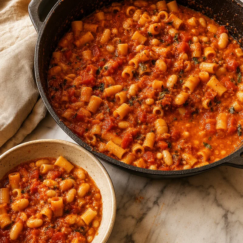 Campfire One-Pot Pasta e Fagioli