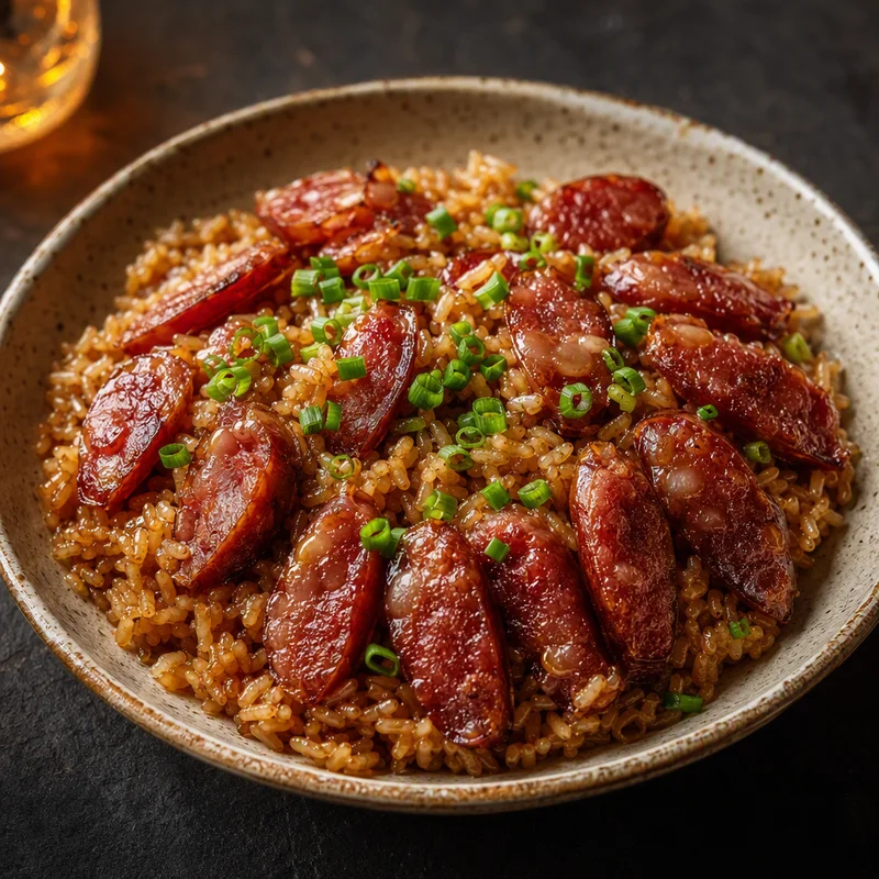 Campfire Chinese Sausage Rice Pot