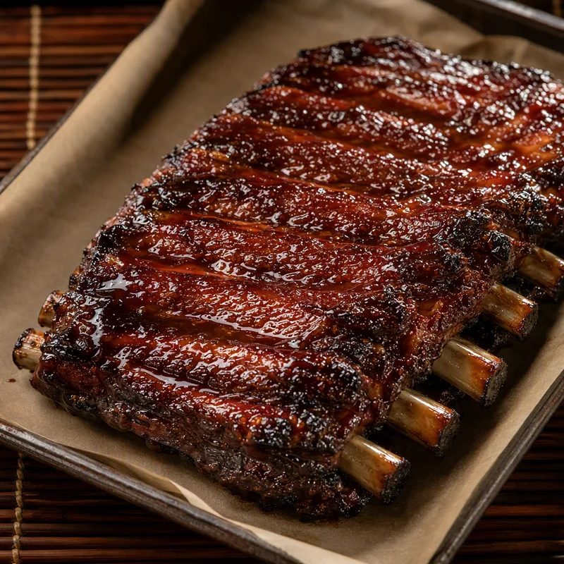 Apple-Smoked Char Siu Spare Ribs