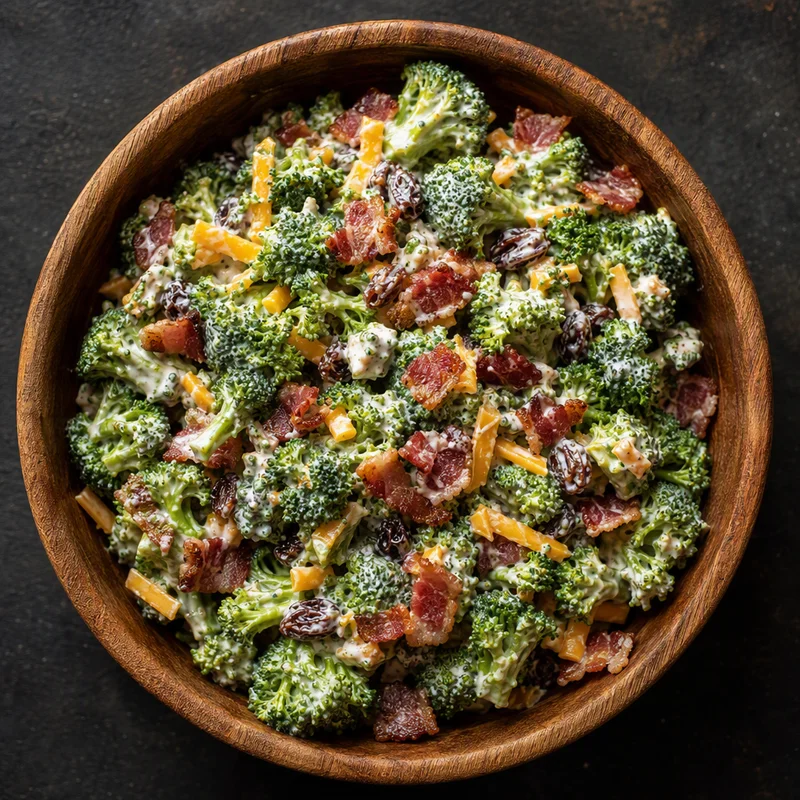 Bacon Broccoli Salad with Creamy Lemon Dressing