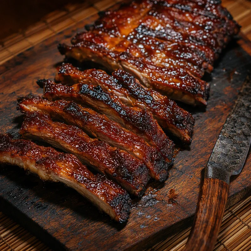 Apple-Smoked Miso Baby Back Ribs