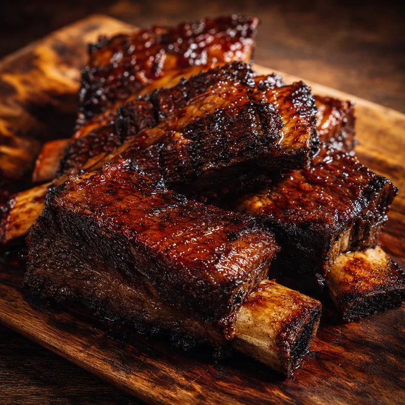 Apple-Smoked Soy-Mirin Beef Short Ribs