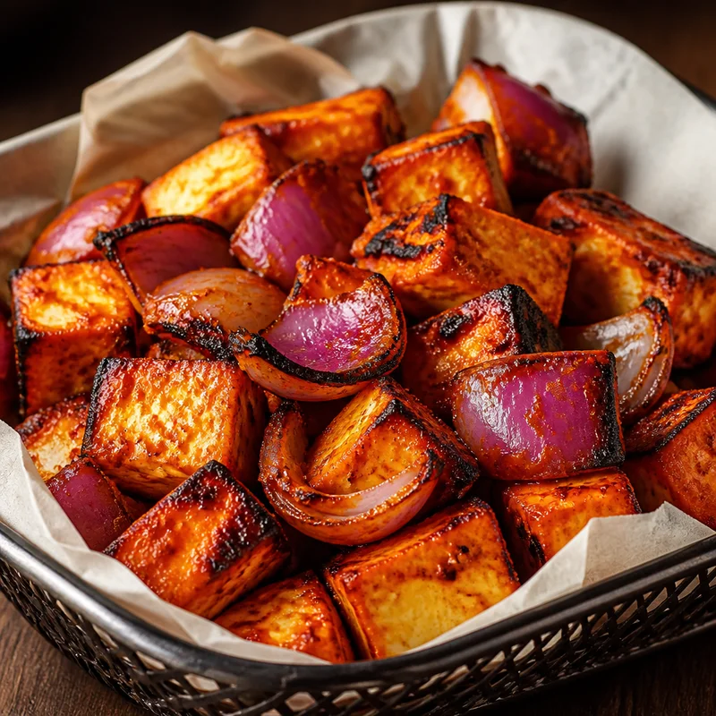 Air Fryer Paneer Tikka with Charred Onions