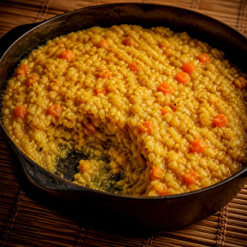 One-Pot Camp Khichdi with Carrots and Ghee