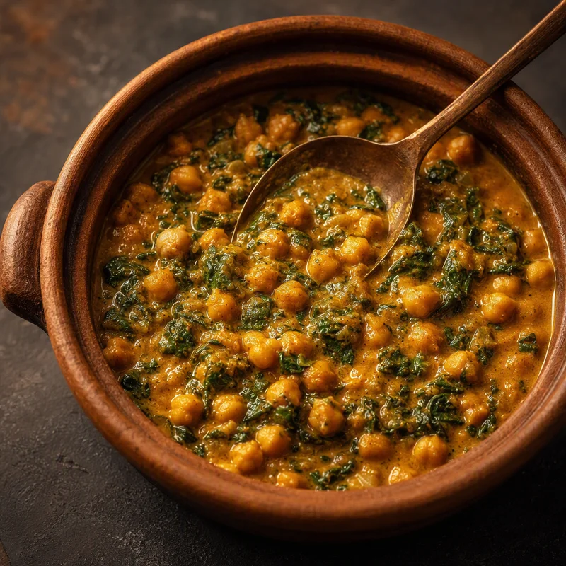 Slow Cooker Chickpea and Spinach Curry