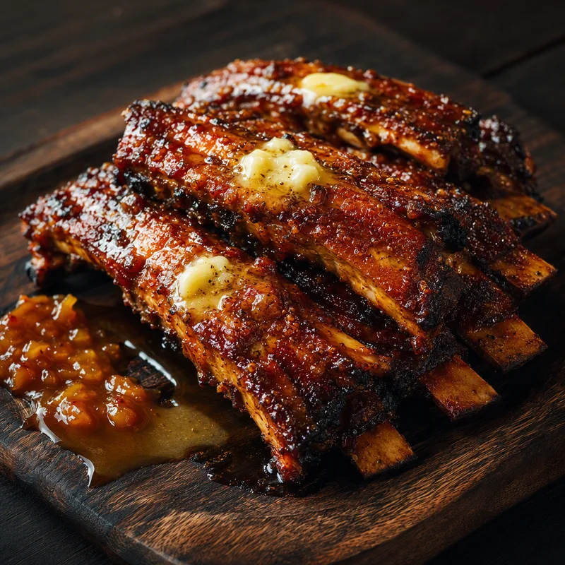 Smoked Masala Pork Ribs with Mango Chutney Glaze