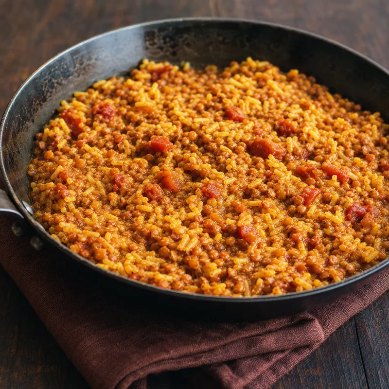 One-Pot Campfire Masala Rice and Lentils