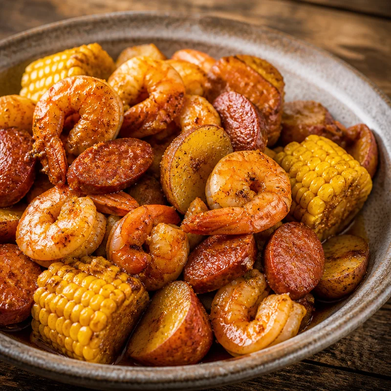 Foil-Packet Shrimp Boil with Andouille and Corn
