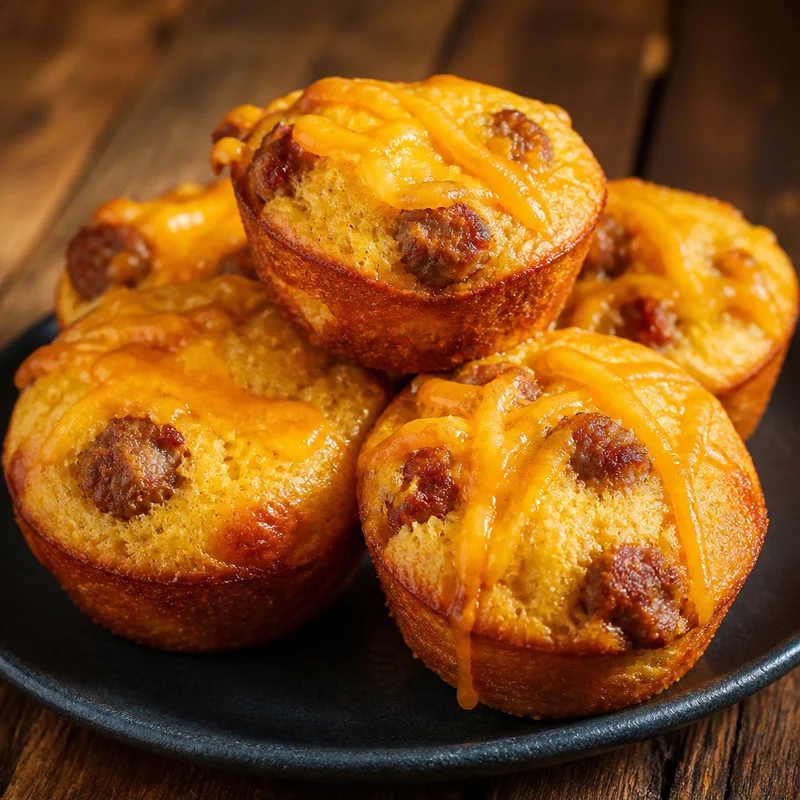 Cheesy Corn Dog Muffins