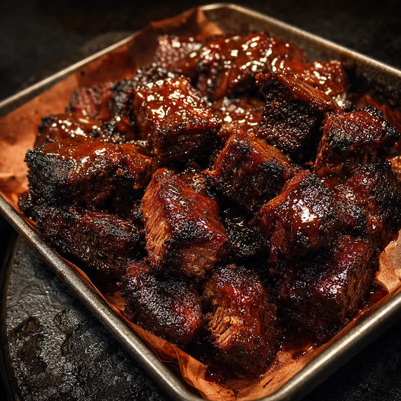 Pecan-Smoked Beef Burnt Ends