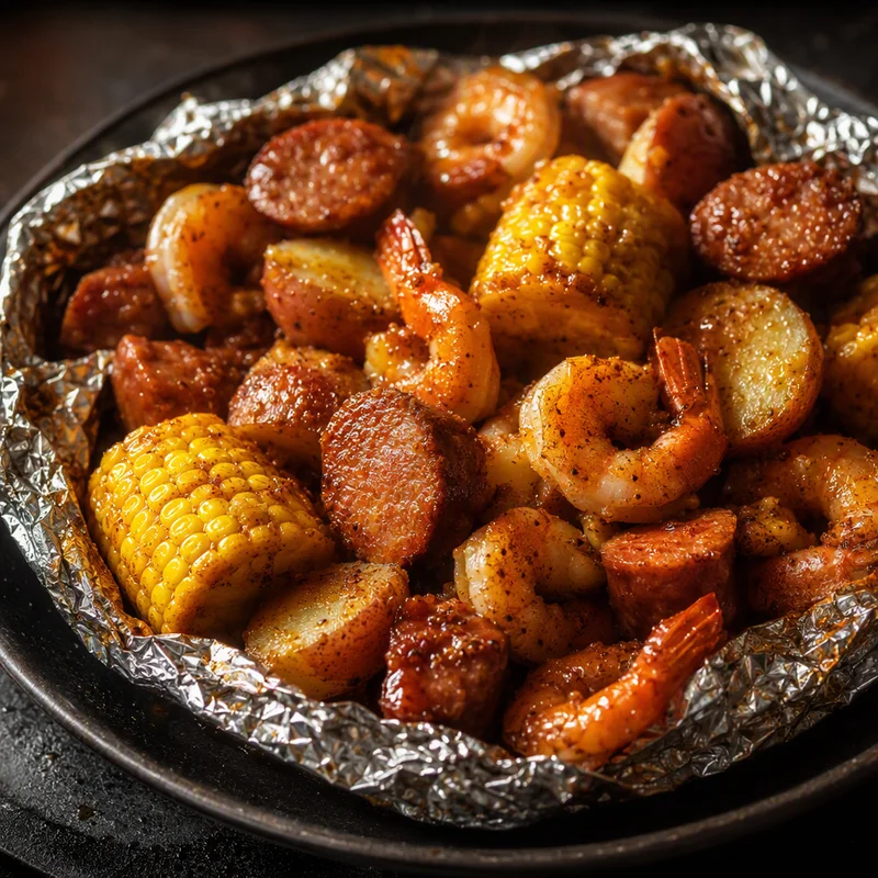 Campfire Shrimp Boil Foil Packets