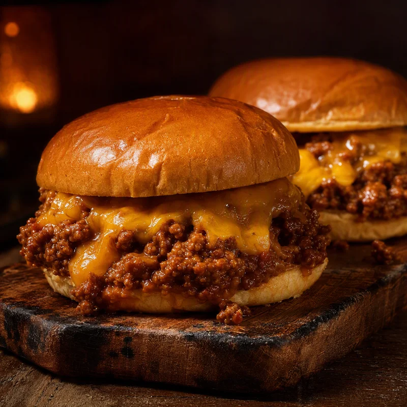 Cheesy BBQ Sloppy Joes
