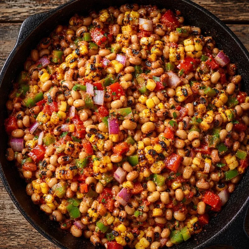 Marinated Black-Eyed Pea Salad with Charred Corn