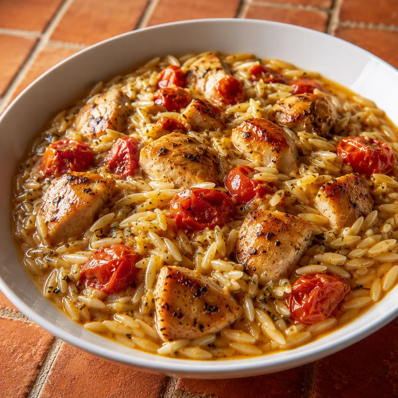 Campfire Lemon-Oregano Chicken Orzo