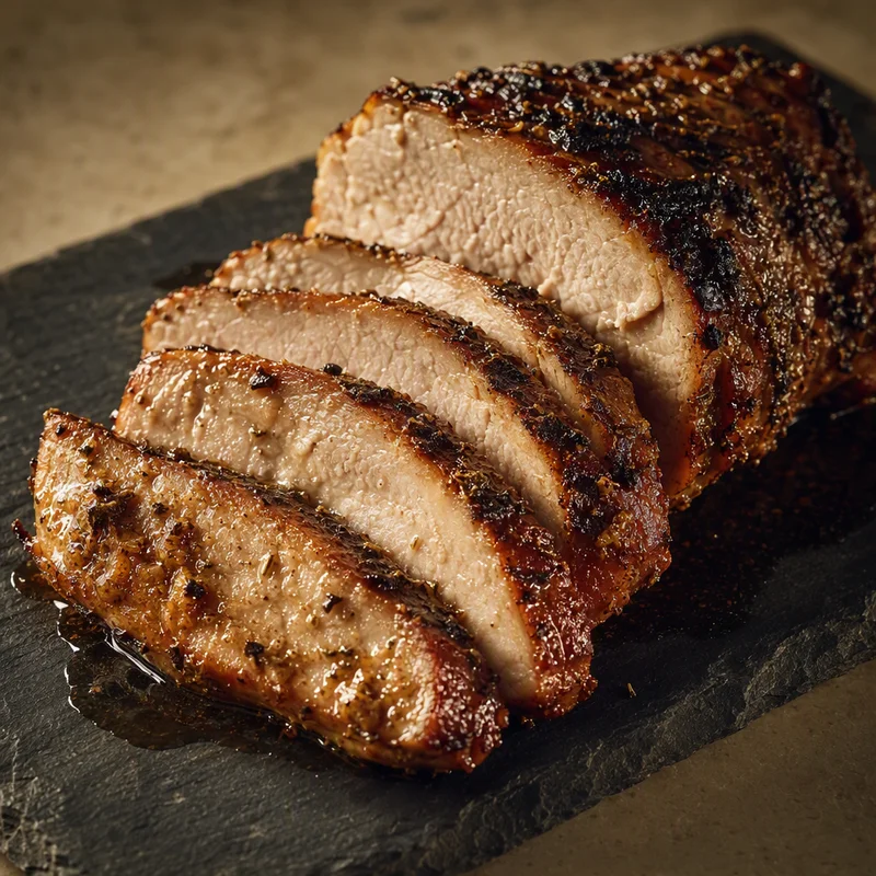 Apple-Smoked Rosemary Garlic Pork Loin