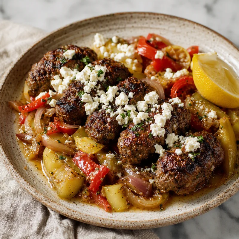 Campfire Greek Lamb Kofta Foil Packets