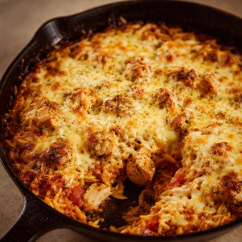 One-Pan Greek Chicken and Orzo Bake