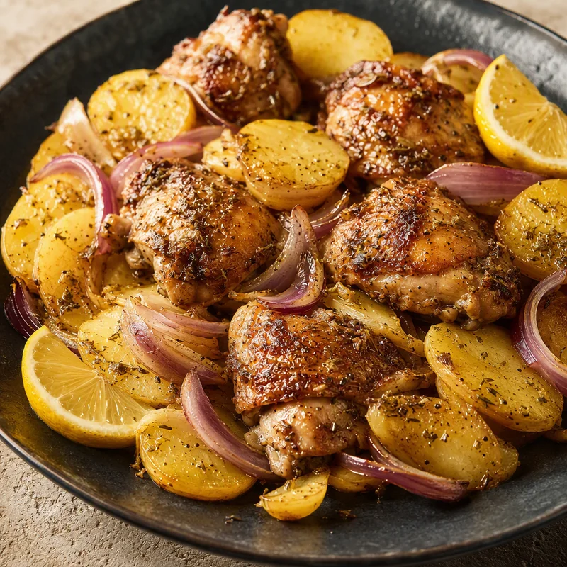 Greek Lemon Chicken & Potato Foil Packets