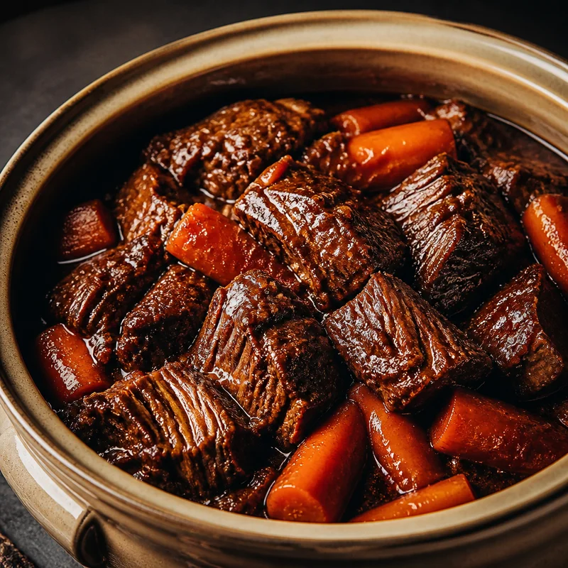Freezer-Batch Soy-Ginger Braised Beef with Carrots