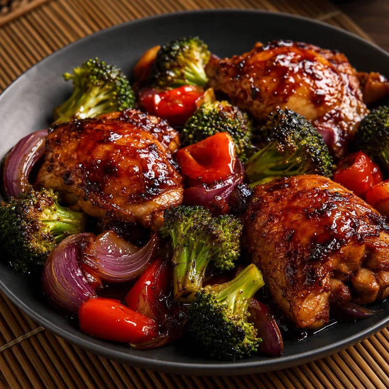 Sheet-Pan Hoisin Honey Chicken with Broccoli