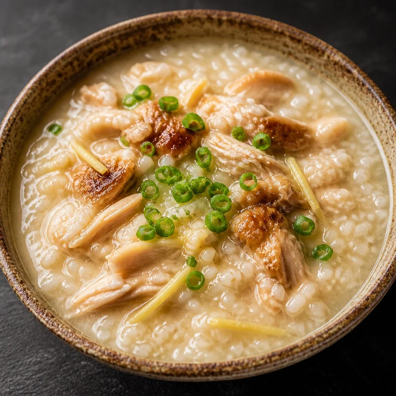 30-Minute Chicken Congee with Leftover Rice