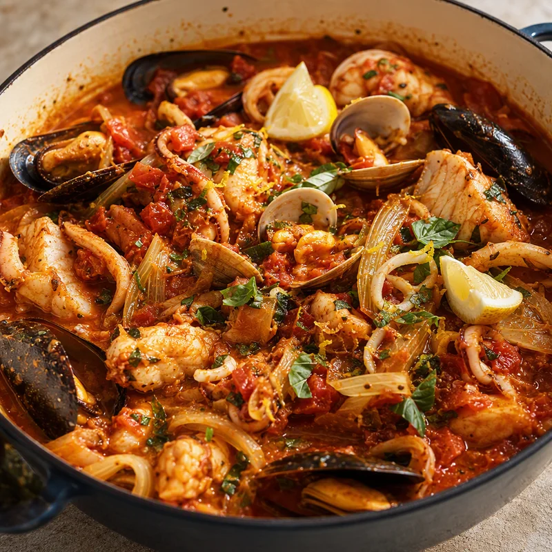 Tuscan Tomato-Fennel Seafood Stew