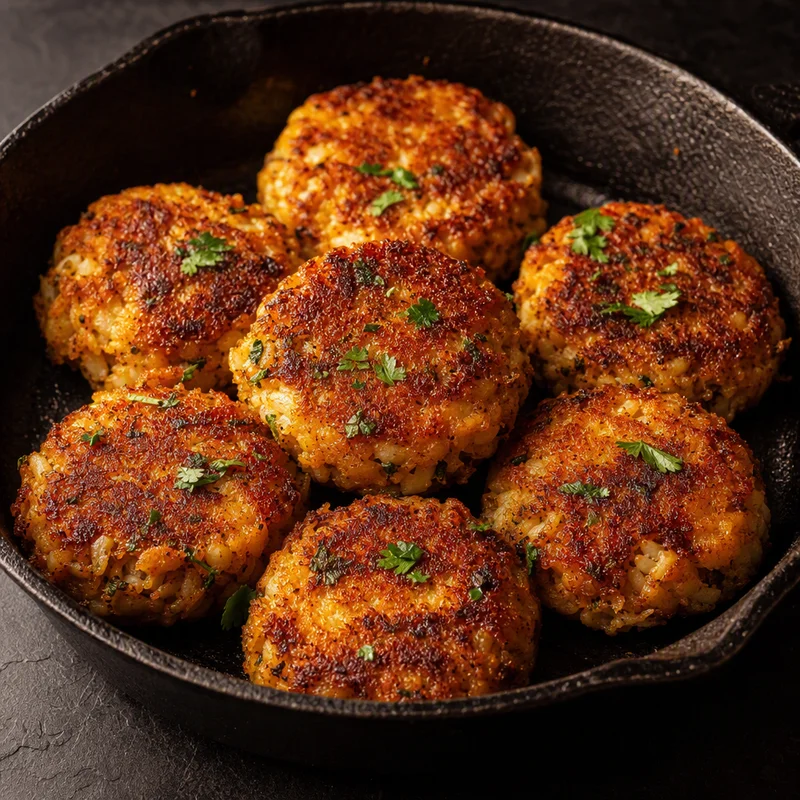 Crispy Chicken and Potato Masala Cakes