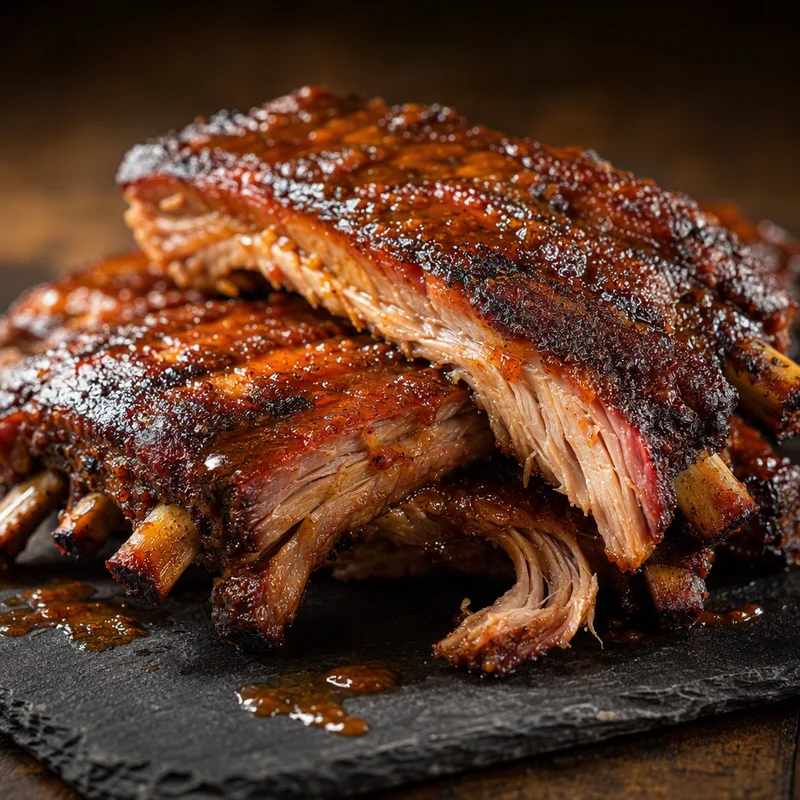 Smoked St. Louis Ribs with Apple Juice Spritz