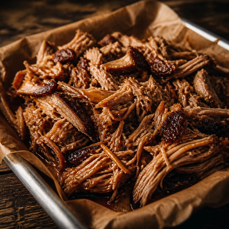 Hickory-Smoked Pulled Pork with Carolina Vinegar Sauce