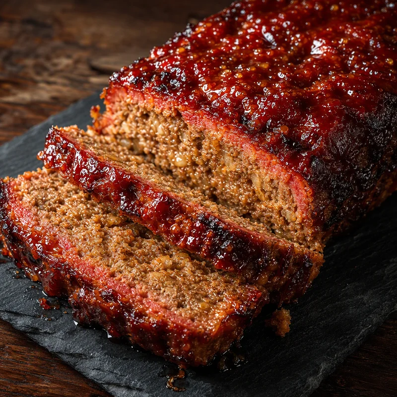 Hickory-Smoked BBQ Meatloaf with Brown Sugar Glaze