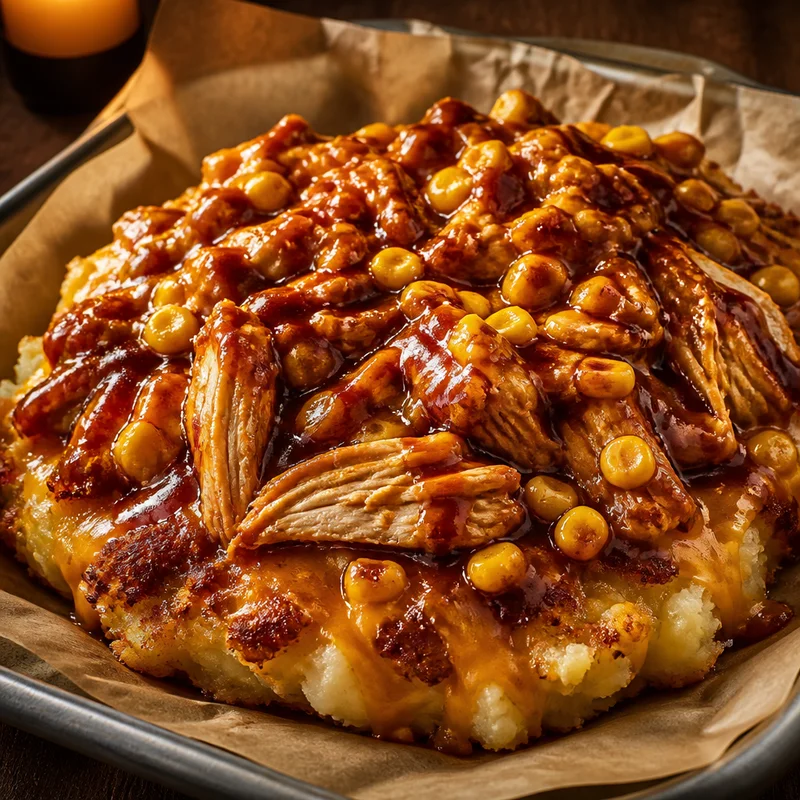 Smoky BBQ Chicken & Crispy Mashed Potato Skillet