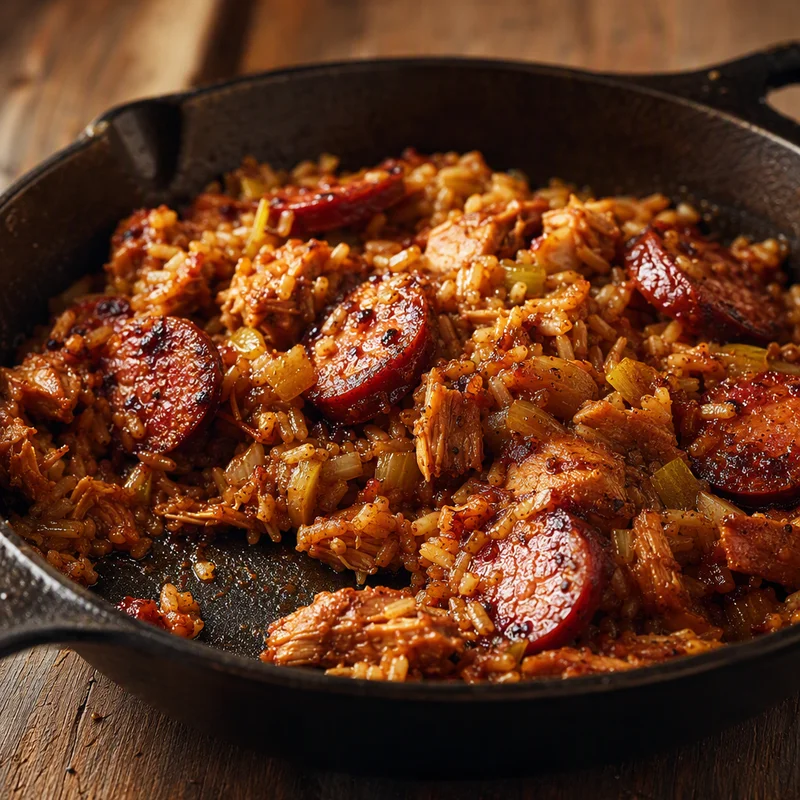 20-Minute Skillet Chicken Bog with Smoked Sausage