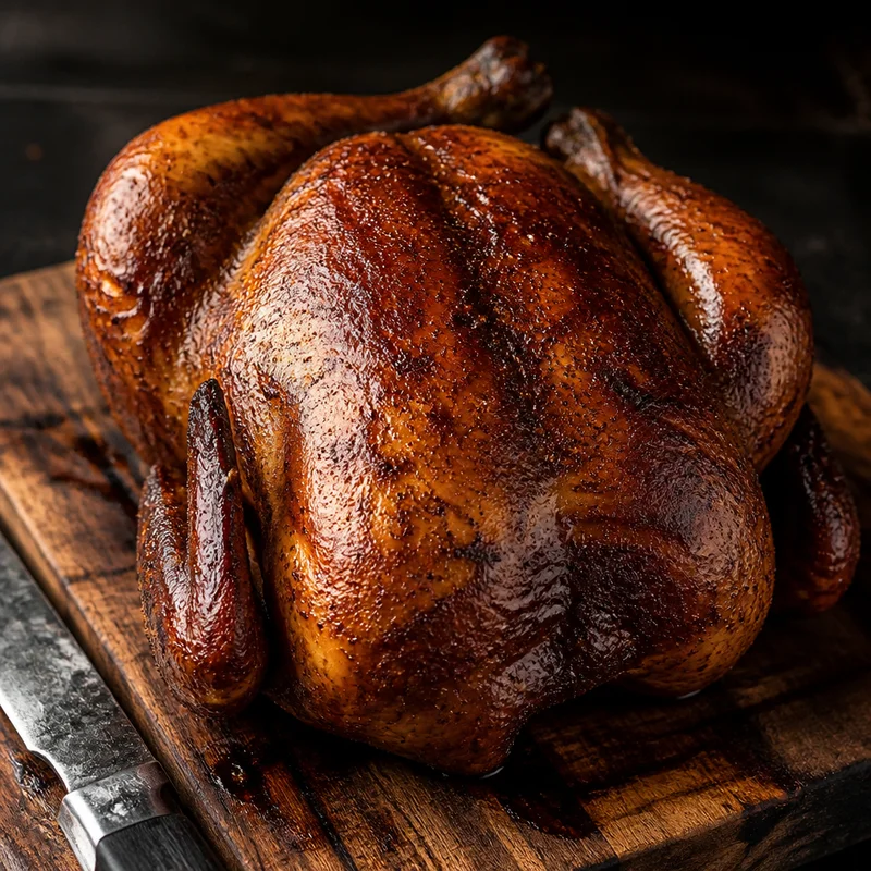 Beer-Brined Smoked Whole Chicken