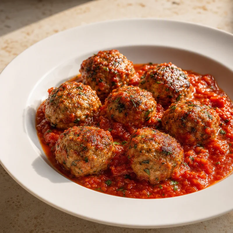 Freezer-Batch Herby Turkey Meatballs in Tomato Sauce
