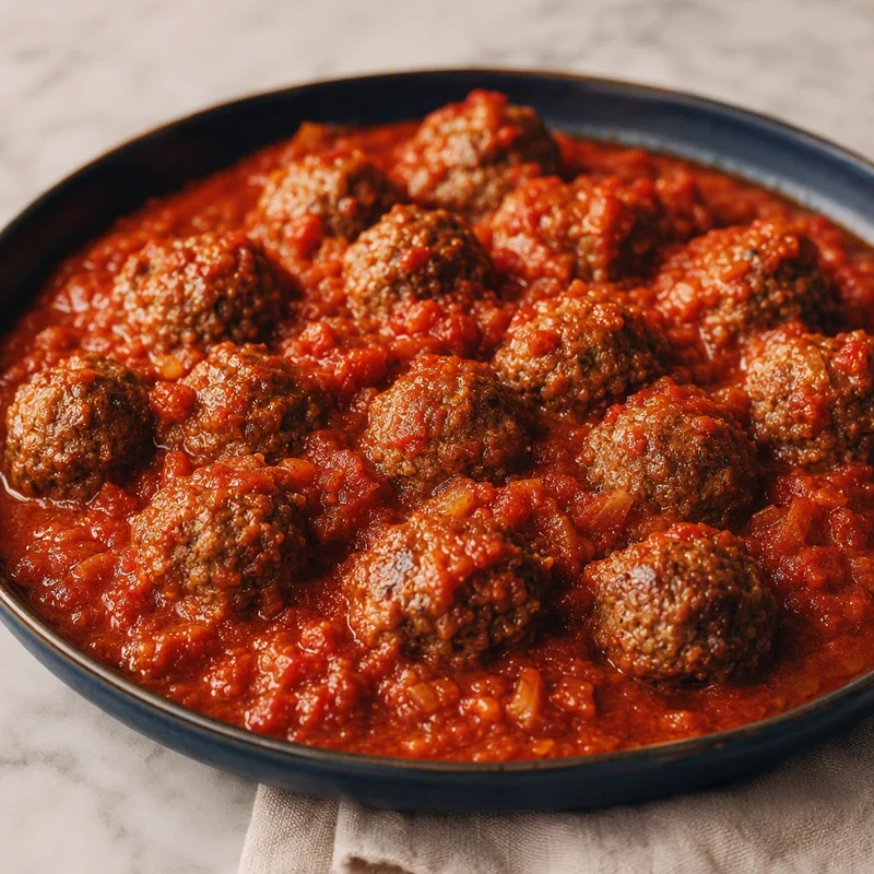 Make-Ahead Greek Cumin Meatballs in Tomato Sauce