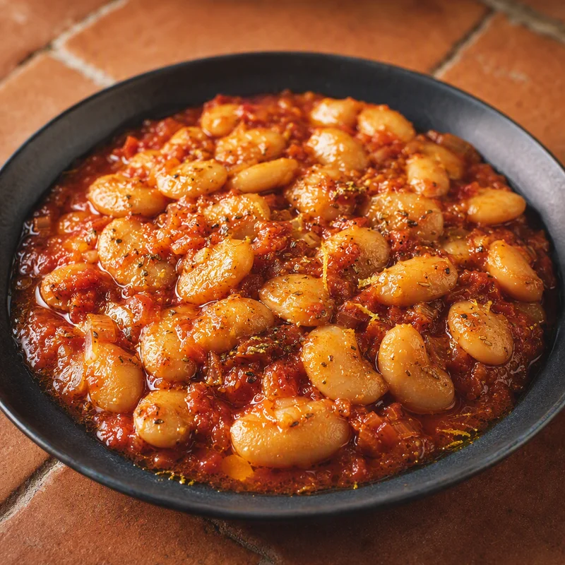 Greek Baked Butter Beans in Herby Tomato Sauce