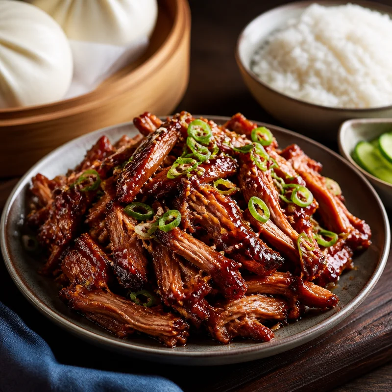 Cherry-Smoked Char Siu Pulled Pork