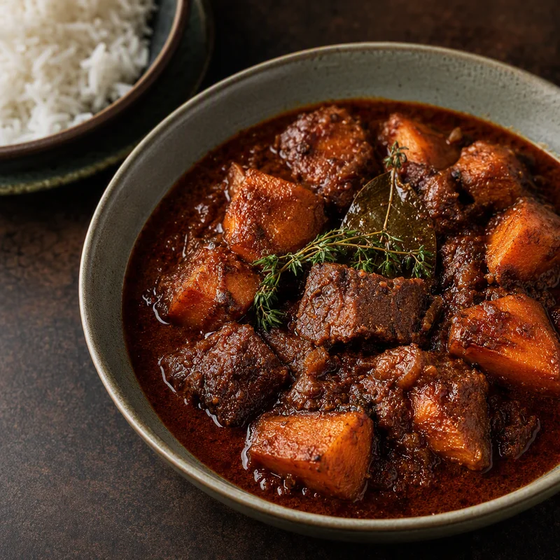 Goan Pork Vindaloo with Sweet Potatoes