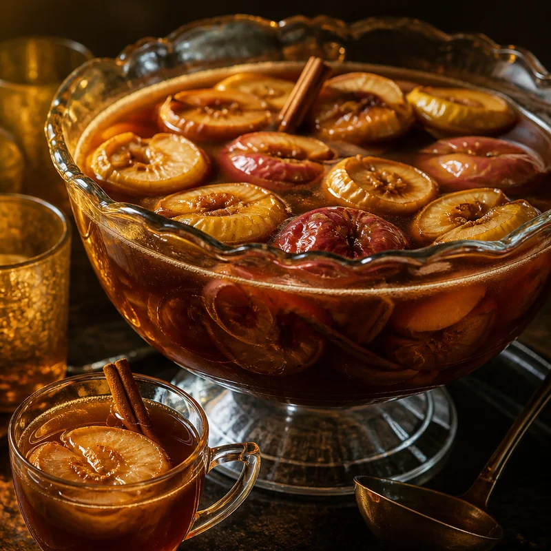 Old English Wassail with Roasted Apples