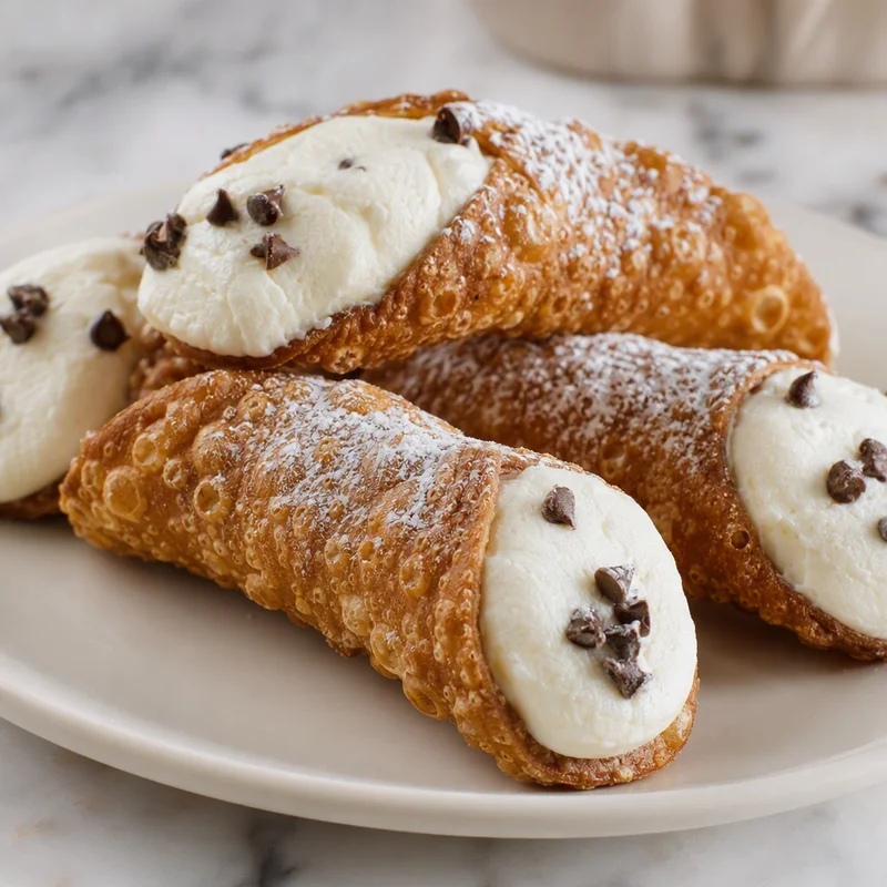 Sicilian Cannoli with Blistered Shells and Drained Ricotta Cream