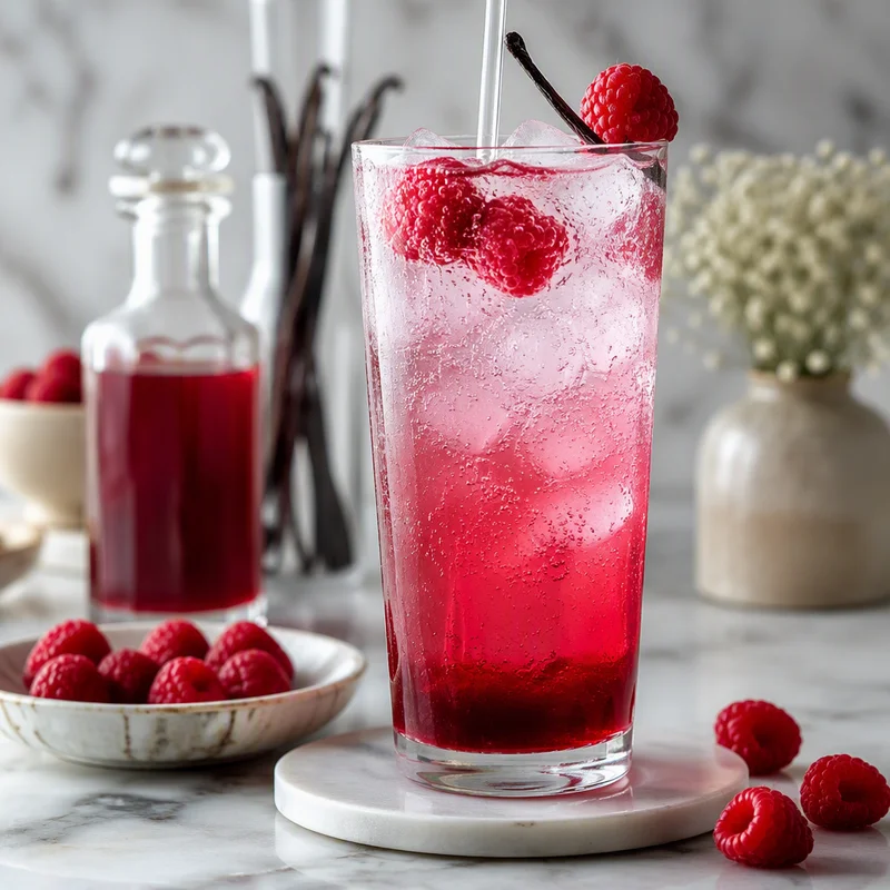 Italian Soda with House Raspberry-Vanilla Syrup