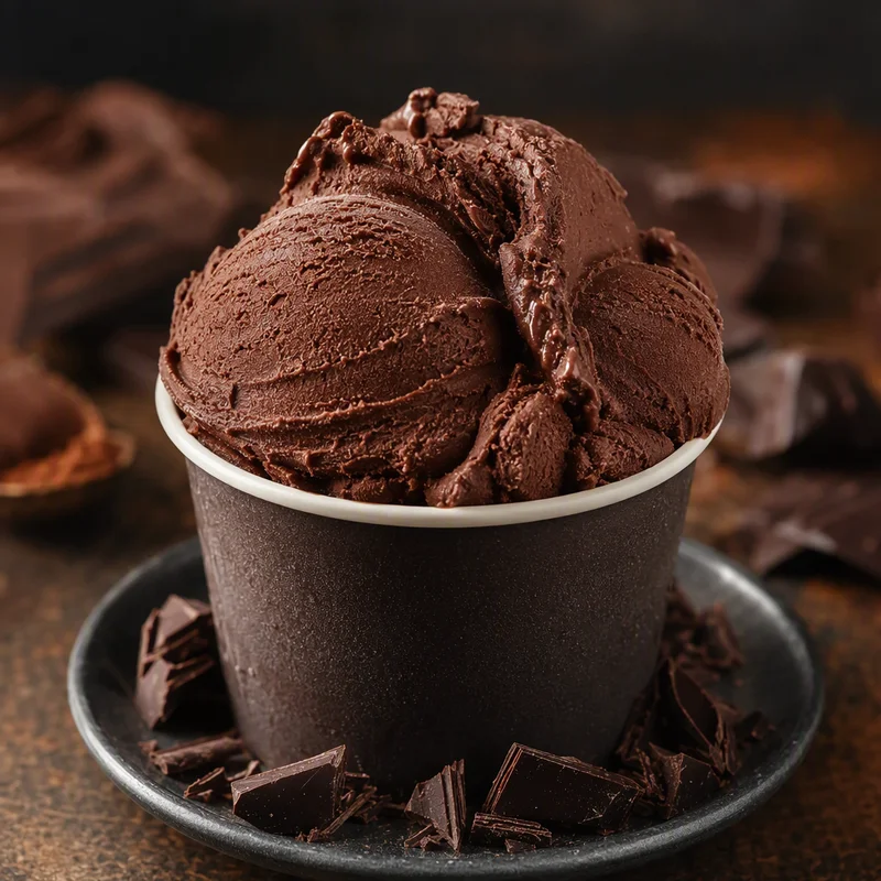 Sicilian-Style Dark Chocolate Gelato (No Eggs)