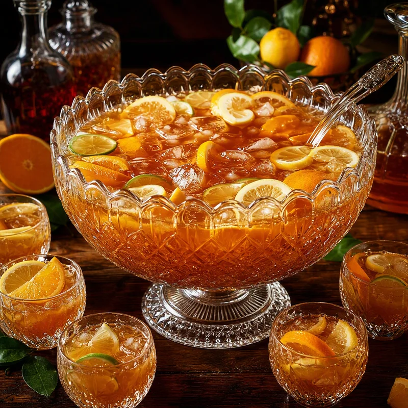 Big-Batch Rum Punch Bowl with Citrus Oleo-Saccharum