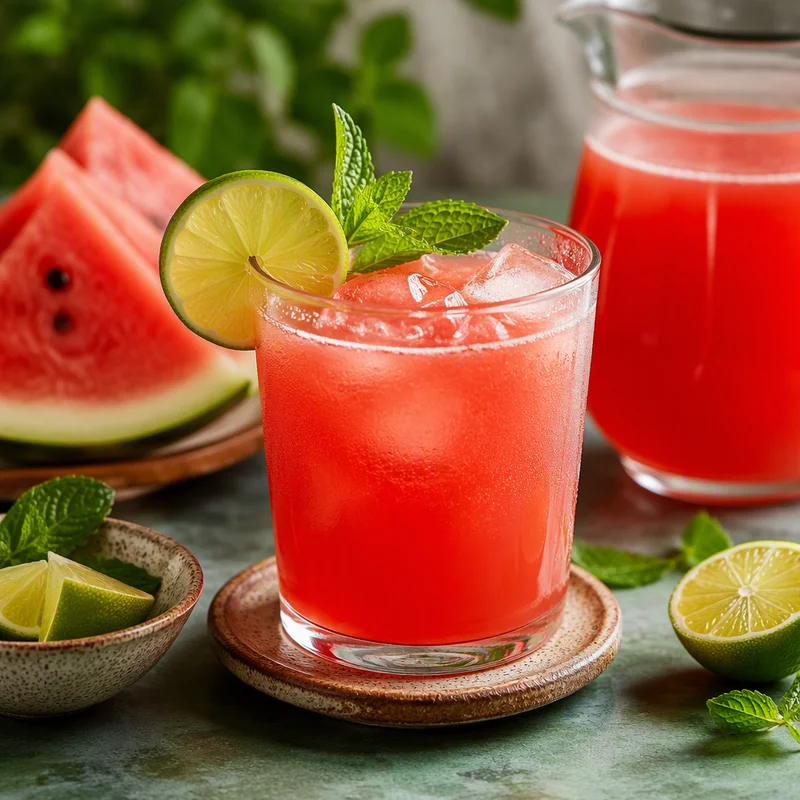 Watermelon Agua Fresca with Lime and Mint
